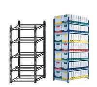 PAPERFLOW - K605170 - Scaffale RANG'ECO - modulo base - 5 ripiani - 100 x 70 x 200 cm - grigio - Paperflow - 75744 - Conf. da 1 Pz. - K605170