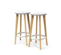 PAPERFLOW - K700531 - Sgabello Woody - bianco - Paperflow - set 2 pezzi - 89582 - Conf. da 1 Pz.