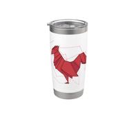Paperfolding Gallo come forma fresca Bicchiere termico in acciaio inox doppia parete