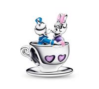 Paperino e Daisy Duck Teacup Charm in argento Sterling 925 compatibile con Pandora Charms e molti altri braccialetti con ciondoli nel Regno Unito.