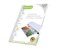 Paperlock - Confezione da 100 buste per plastificazione A3 80mic, finitura lucida trasparente, la confezione può variare