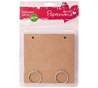 Papermania - 6 Pannelli in Compensato Vuoti, 15 x 15 cm, per Album e Scrapbooking, Colore: Marrone