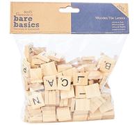 Papermania Bare Basics - Lettere per Piastrelle in Legno Chiaro, 200 Pezzi