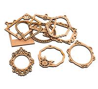Papermania Bare Basics - Sagome in Legno, Marrone, Taglia Unica