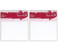 Papermania - Biglietti Vuoti e Buste, 300 g/mq, Dimensioni: ca. 15 x 15 cm, Confezione da 20, Colore: Bianco