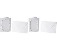 Papermania Confezione da 8 biglietti e buste, 20,3 x 15,2 cm, 300 g/m², colore: bianco