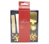 Papermania Create Christmas Bow And Ribbon Set, Oro