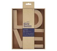 Papermania docrafts - Lettere 3D, Confezione da 4, Colore: Marrone, 2,16 x 17,89 x 25,51 cm