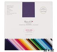 Papermania Premium Cartoncino Testurizzato Multicolore 75 Pezzi Per Scrapbooking