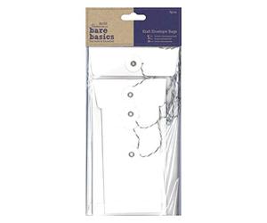 Papermania - Set di 6 buste, colore: Bianco
