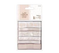 Papermania - Set di 6 Nastri da 1 m, Modello: Oyster Blush