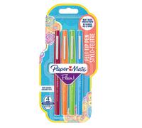 PAPERMATE - 2028646 - Pennarello Flair Nylon - punta feltro - 1,10mm - colori assortiti Fun - Papermate - conf. 4 pezzi - 101259 - Conf. da 1 Pz. - 2028646
