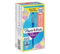 PAPERMATE - 2077175 - Pennarello Flair Nylon - punta feltro - 1,10mm - blu - Papermate - conf. 30 + 6 pezzi - 86874 - Conf. da 1 Pz. - 2077175
