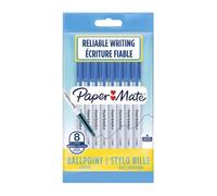PAPERMATE Busta Penne a Sfera con Cappuccio 045, Punta 1.0 mm, Blu, 8 pezzi