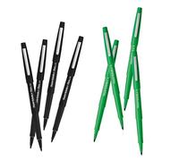 Papermate Flair - Pennarelli neri con punta in feltro originale, confezione da 4, colore verde, punta durevole da 1,0 mm, inchiostro a base d'acqua, scrittura senza sbavature, per progetti scolastici