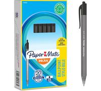 Papermate Inkjoy 100 Conf. da 20 pezzi NERO Penne a Sfera Punta Media Da 1.0 Mm