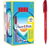 Papermate Inkjoy 100 Conf. da 50 pezzi ROSSO Penne a Sfera Punta Media Da 1.0 Mm