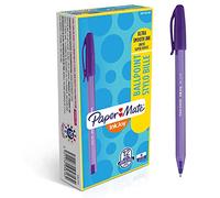 Papermate Inkjoy 100, Penna a Sfera con Cappuccio, Tratto Medio, Scatola da 12, Viola