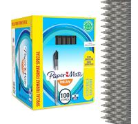 Papermate InkJoy 100 Penna a Sfera a Scatto, Punta Media da 1.0 mm, Confezione da 12, Nero
