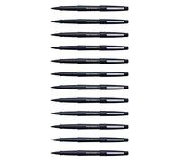 PaperMate - Lotto di 12 pennarelli “Flair Original”, in nylon, punta da 0,8 mm, neri