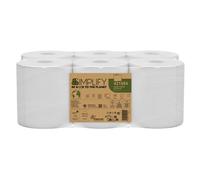 PAPERNET - 421584 - Asciugamani in rotolo Autocut Simplify - 19,6 cm x 130 m - diametro 18,5 cm - 19,5 gr - 2 veli - bianco - Papernet - 103845 - Conf. da 6 Pz. - 421584