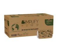 PAPERNET - 421822 - Asciugamani piegati a V Simplify - 21 x 20,3 cm - goffratura a onda - 16,5 gr - bianco - Papernet - conf. 206 pezzi - 100619 - Conf. da 20 Pz. - 421822