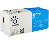 Asciugamani piegati a C - 33 x 23 cm - goffratura a onda+ - 19,5 gr - bianco - Papernet - conf. 144 pezzi