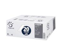 Papernet - Asciugamano Piegato a V 416608, 250 Servizi per Clip in Carta Riciclata, 1 Velo, Dimensioni Servizio 23x24,5 cm, Dimensioni Piegato 24x11,5 cm