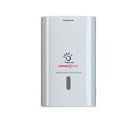Papernet Defend Tech - Dispenser Antibatterico per Carta Igienica Interfogliata 416147, in Plastica Reciclata e Antibatterica, Capacità Massima 2,5 Clips, Dimensioni 26,5x13,5x16,5cm, Bianco
