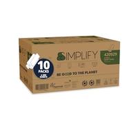 Papernet Simplify - Asciugamano Piegato a Z Carbon Neutral 420929, 2.000 Servizi di Carta in Pura Cellulosa Carbon Neutral, 2 Veli, Dimensione Servizio Aperto 24x20,3cm