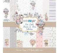 PAPERS FOR YOU Blocco Di Carta 24 Flogli Scrap Mini Double Face 180gr 6"x6" (Cute Little Bunnies)