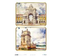 Papers For You - Carta di Riso per Decoupage 54x33 cm | 25-30 g | Design Lisbona I | Artigianato e Scrapbooking