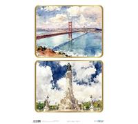 Papers For You - Carta di Riso per Decoupage 54x33 cm | 25-30 g | Design Lisbona III | Artigianato e Scrapbooking