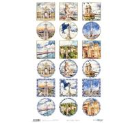 Papers For You - Carta di Riso per Decoupage 54x33 cm | 25-30 g | Design Lisbona IX | Artigianato e Scrapbooking