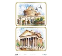 Papers For You - Carta di Riso per Decoupage 54x33 cm | 25-30 g | Roma III Design | Artigianato e Scrapbooking