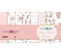 Papers For You Gamma di prodotti della collezione Lullaby Baby Girl (Kit 8 Carta Scrap Tessuto 125gr 12"x12")