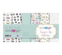 Papers For You - Kit di carta vellum per scrapbooking, collezione "Summer Trip" | Include 6 carte vegetali a un solo lato con disegni diversi, dimensioni 30 x 31 cm (11,8" x 12,2")