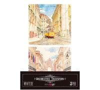 Papers For You - Trasferimenti decorativi per artigianato e mobili /Adesivi di trasferimento di decorazione/ 20x30 Lisbona II | Artigianato e Scrapbooking