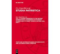 Papers Presented to the Second International Conference on Patristic Studies Held at Christ Church, Oxford, 1955