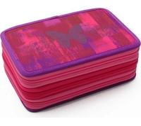 Paperzone Astuccio per la Scuola con Tre Scomparti, Rosa - 1 pz.