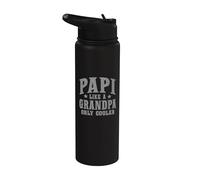 Papi Like A Grandpa Only Cooler Funny Stainless Steel Insulated Water Bottle