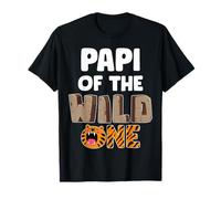 Papi of The Wild One Zoo - Festa di Compleanno a Tema 1° Compleanno Maglietta
