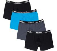 Papi Uomo Cotone Elasticizzato Cintura Solido Boxer Slip Confezione Di 4 -