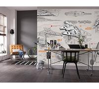Star Wars Carta da Parati 368x254cm Astronavi Teenagers Camera Murale Gigante