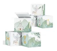 Papierdrachen - 12 scatole regalo da riempire, ideale come bomboniera - scatola Give-Away - dimensioni 5 x 5 x 5 cm - eucalipto - Set 1