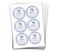 Papierdrachen 24 adesivi per marmellata, etichette autoadesive per marmellata di mirtilli fatti in casa, adesivi grandi da 2-4 cm, adesivi per marmellate in pietra, fai da te da scrivere, facili da