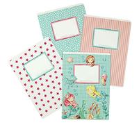 PaPIerDraCHeN 4 quaderni di alta qualità per bambini DIN A5 | a righe e quadretti 32 pagine - motivo sirena - per l'iscrizione alla scuola elementare - set numero 1-16 fogli