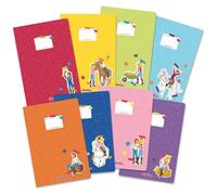 Papierdrachen 8 cartelline di alta qualità in cartone per bambini | DIN A4 | Motivo Bibi e Tina - Cartellina in cartone da 350 g/m² - Set numero 4