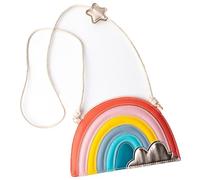 Papierdrachen Borsa a mano per bambini - accessorio vegano per bambini - colorata - borsa a tracolla in ecopelle - ottima idea regalo per ragazze, Multicolore arcobaleno