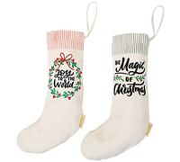 PaPIerDraCHeN Calza di Natale | Calza di Natale | Calza di Natale da riempire | Da appendere al camino, alle scale | Sacco regalo - Confezione regalo - Lino